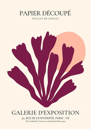 Αφίσα Purple Coral Découpé
