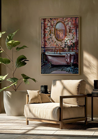 Pink chinoiserie bathroom - Mariam De Giorgio