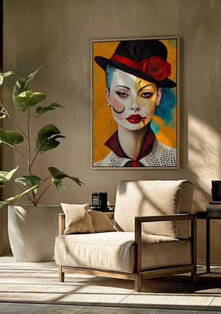 Hat and Red Rose - Tara Green