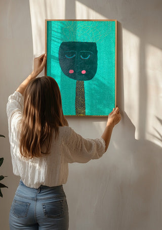Pricken by RR being hung on a sunlit wall