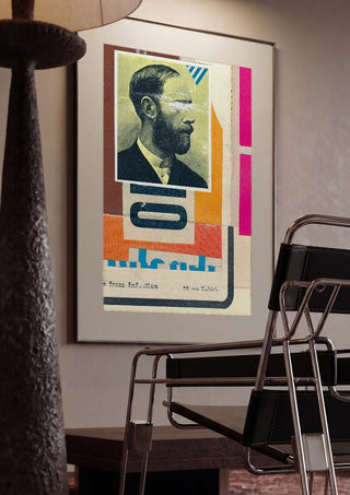 Beard by Kareem Rizk framed in a dim room beside a tubular steel chair