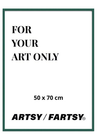 Πράσινη ξύλινη κορνίζα 50x70 cm