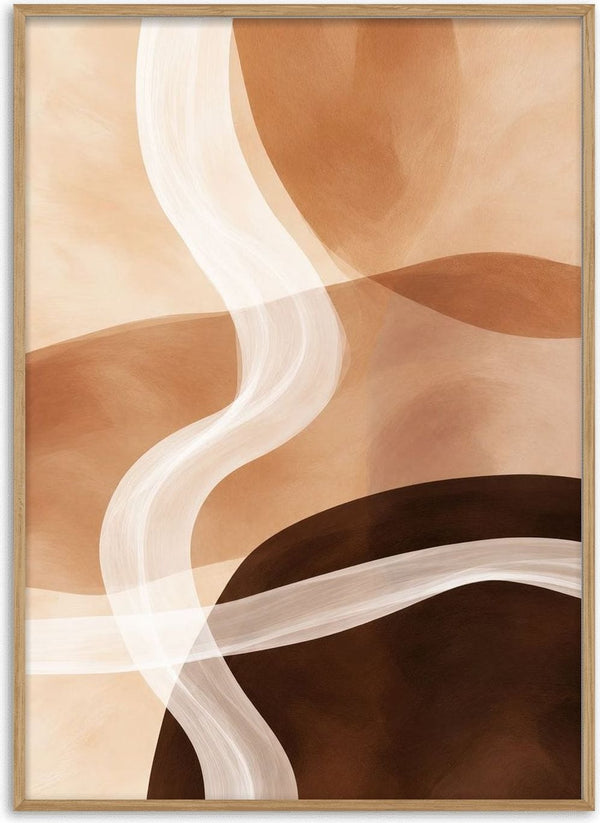 Sand and Clay by Martina Karlsson - curved sand and brown shapes under a pale winding ribbon