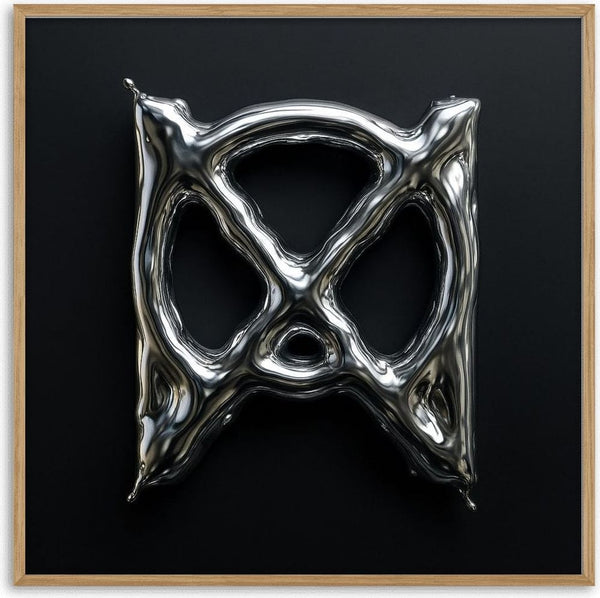 Liquid Chrome by Kristof ellertz - a looping form of polished chrome on black