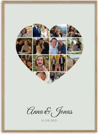 Heart Collage – Photo Heart with Big Names