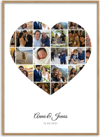 Heart Collage – Personalised Photo Poster