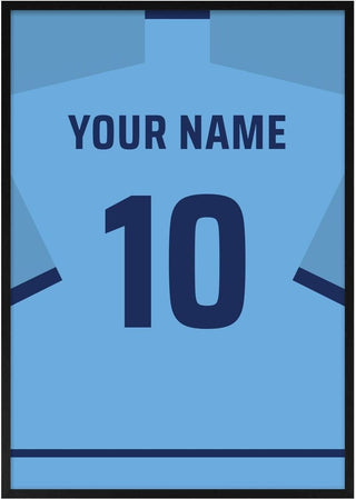 Manchester City – Personalised Football Shirt Poster