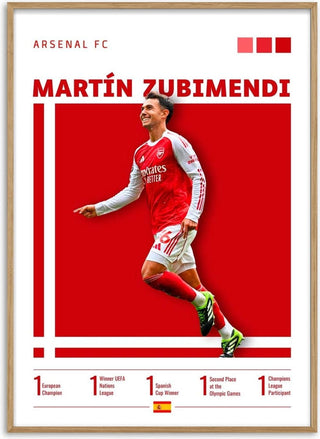 Martín Zubimendi - Arsenal  Football Poster