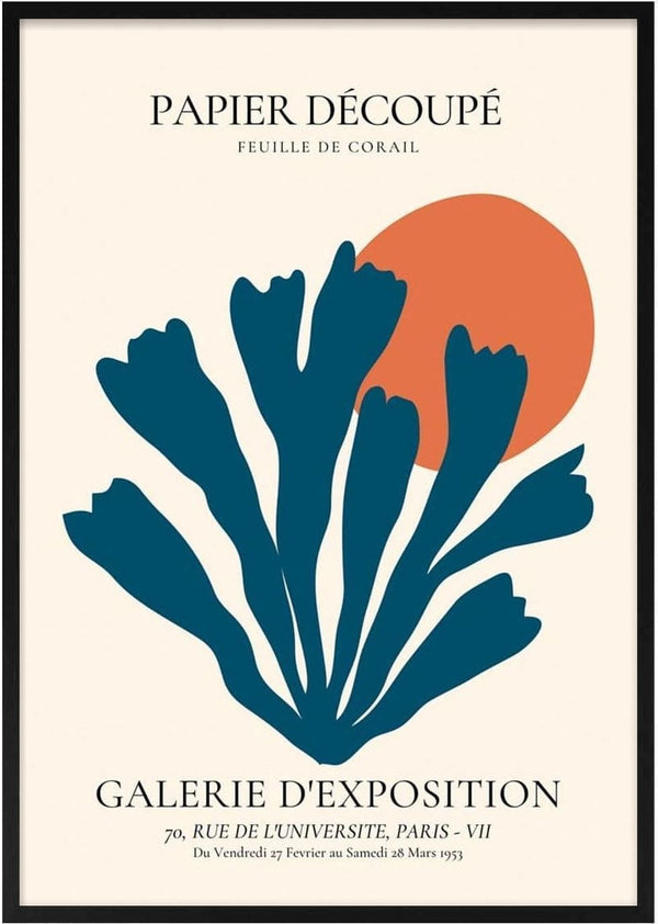 Αφίσα Blue Coral Découpé