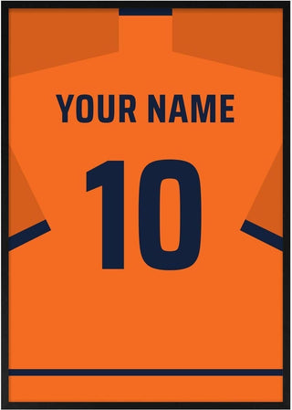 Netherlands – Personalised Football Shirt Poster