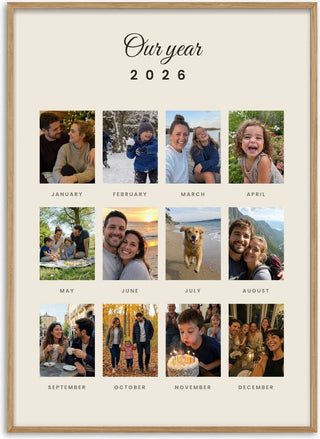 Our Year – 12-Month Photo Calendar Poster