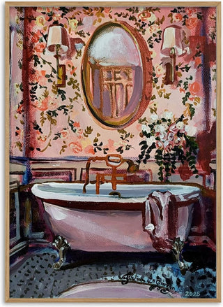 Pink chinoiserie bathroom - Mariam De Giorgio