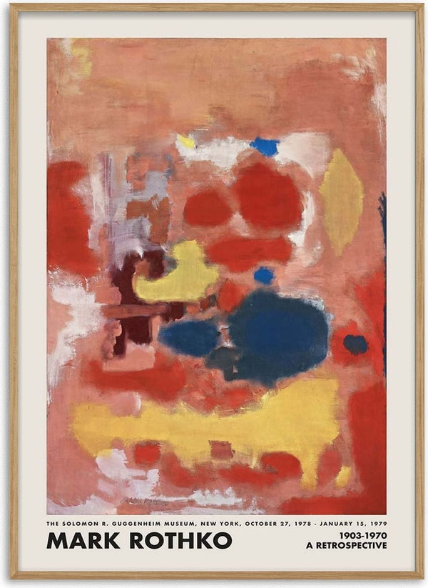Abstract painting with soft-edged yellow and orange blocks, featured as Rothko Yellow on Orange product image.