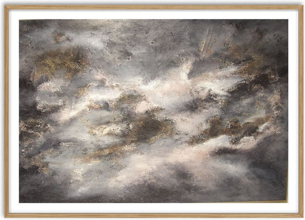 Skuggornas dans by Ljilja Marinic - clouded greys and pale cream drifting across a textured surface