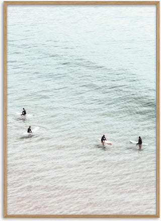 Surfers in Water Poster